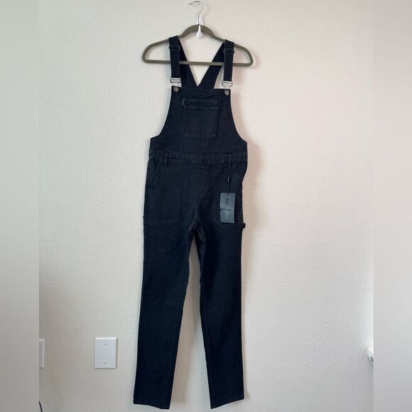 Harley-Davidson Women’s Sz 28 Workwear Washed Black Denim Overalls Slim Fit NWT - Picture 2 of 8